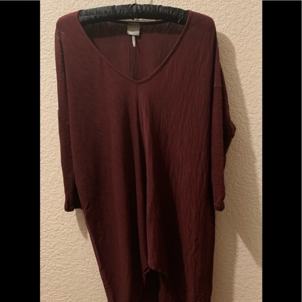 Bobi XS burgundy 100% cotton top - Picture 2 of 10